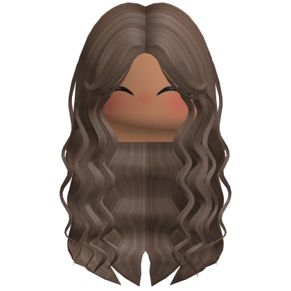 Wispy Wavy Long Girl Hair (Brown)