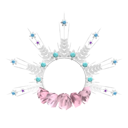 Noble Diamond Floral Crown with White Halo