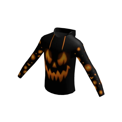 Black Halloween Sweatshirt Orange Pumpkin Glow Bat