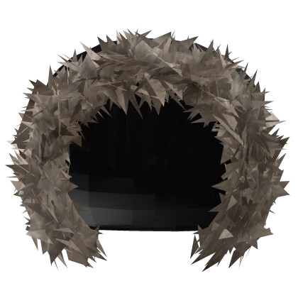 Oversized Winter Grunge Winter Fur Hood (Brown)