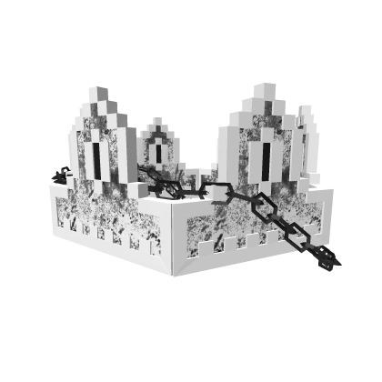 White Grunge Gothic Chained 8-Bit Crown [ADD-ON]