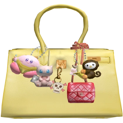 Birkin Charm Designer Bag (Yellow)