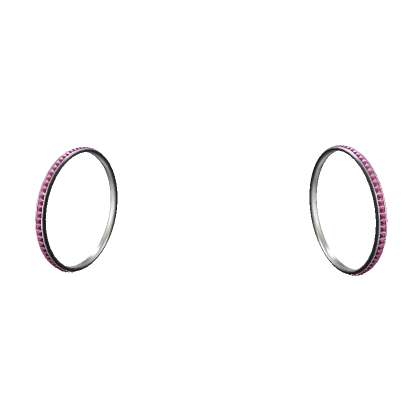 Large Pink Rhinestone Hoops