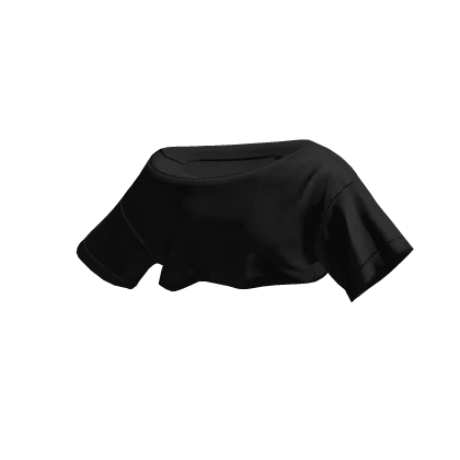 Off Shoulder Crop Tee Black