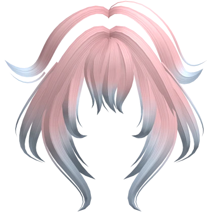 Fox Tips Anime Bangs Messy Pink and Blue