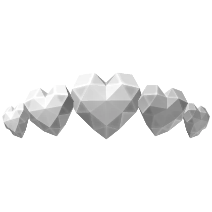 White Shimmering Heart Crown