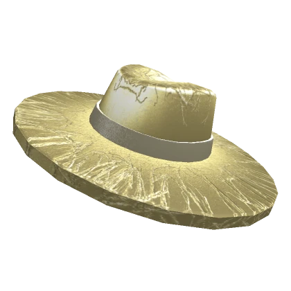 Golden Wide Brim Hat