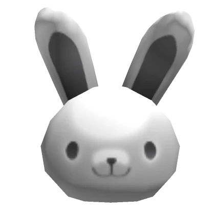 White Big Bunny Head