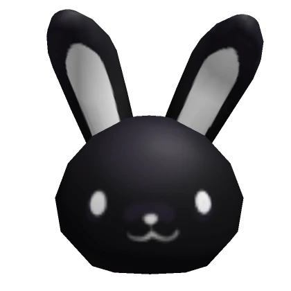 Black Big Bunny Head