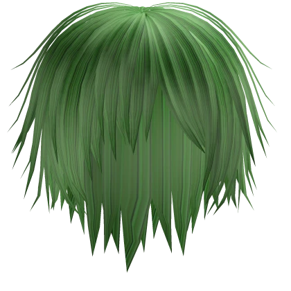 Messy Bangs Emo Hair Green
