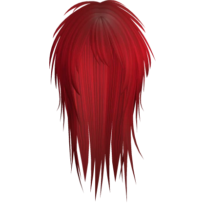 Red Messy Spikey Scene Emo Hair 