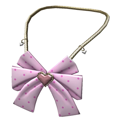 Cute Pink Bow Gyaru Necklace