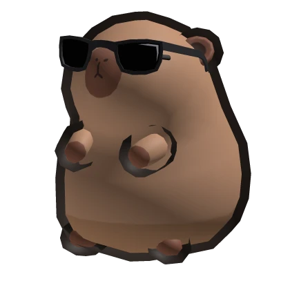 Chill Guy Capybara Sunglasses on Head