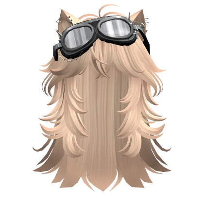Blonde Anime cat hair w/ Y2K Goggles