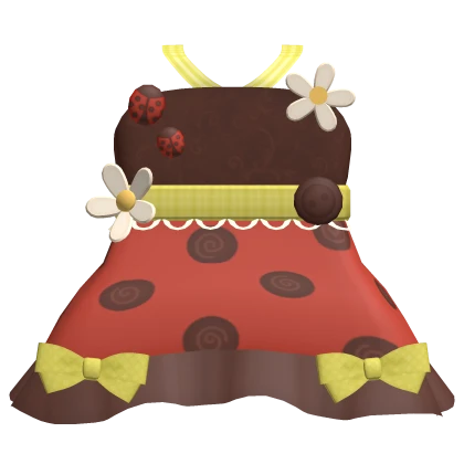 ♡ Mori kei igari cute red ladybug dress 🐞