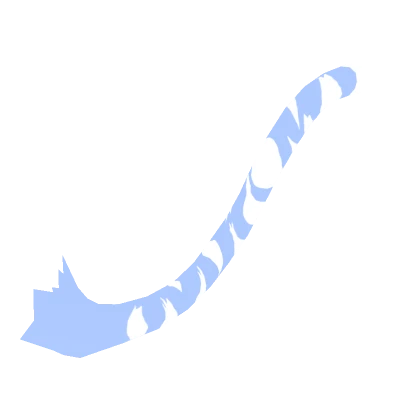 Pastel Blue Zebra Tail