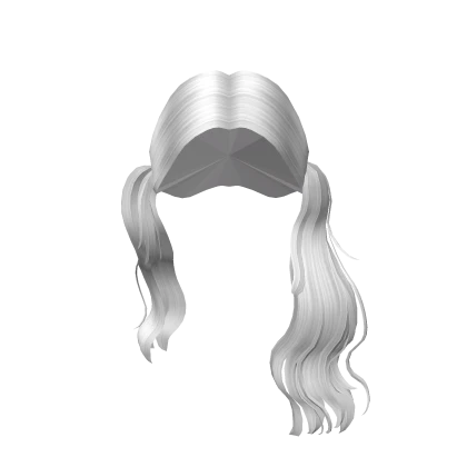 Long Wavy Popstar Pigtails in Silver