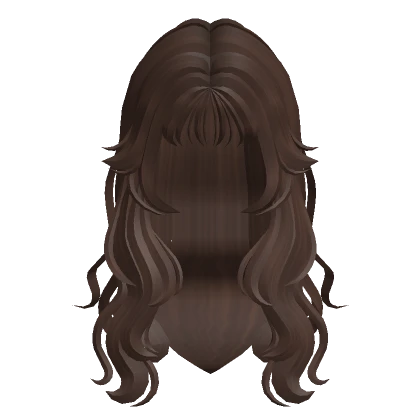 Long grunge wavy hair in Brown