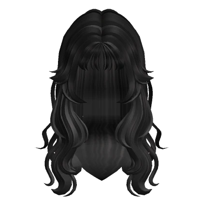 Long grunge wavy hair in Black