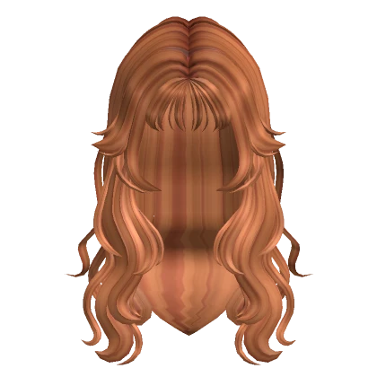 Long grunge wavy hair in Ginger