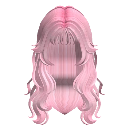 Long grunge wavy hair in Pink