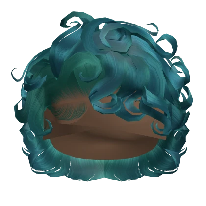 ☆ | Teal Curly Bixie Cut