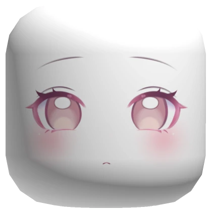 Soft Pink Anime Face [White]