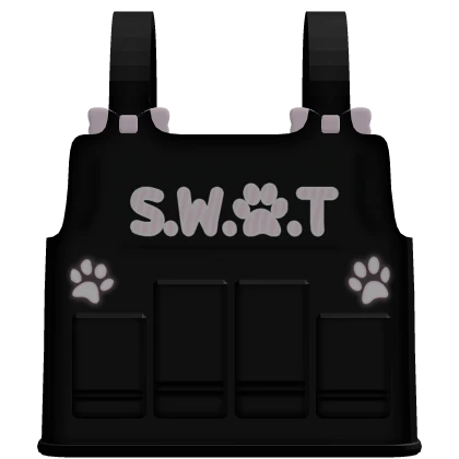 swat vest with paws and bows