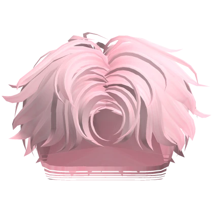 Short Middle Part w/ Fade Hairstyle - Pink