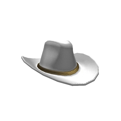 Slightly Tilted White Cowboy Hat