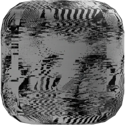 Black And White Glitch Head