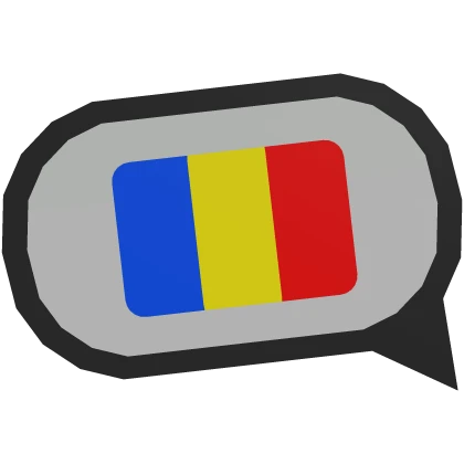 Romania Glowing Chat Bubble