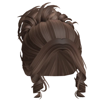 Spikey Messy Bun Hairdo in Brown