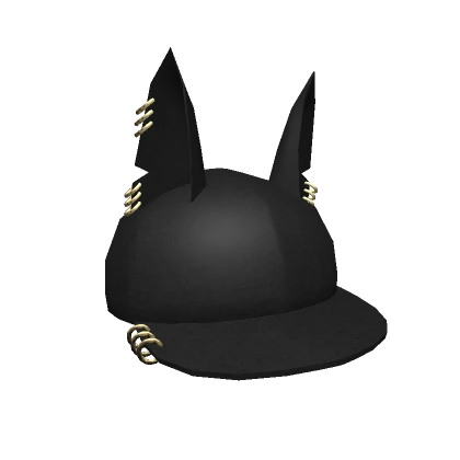 Black Foxy Cap with Piercings (Golden)