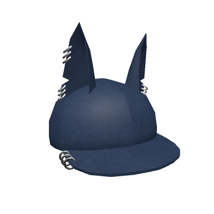 Blue Foxy Cap with Piercings