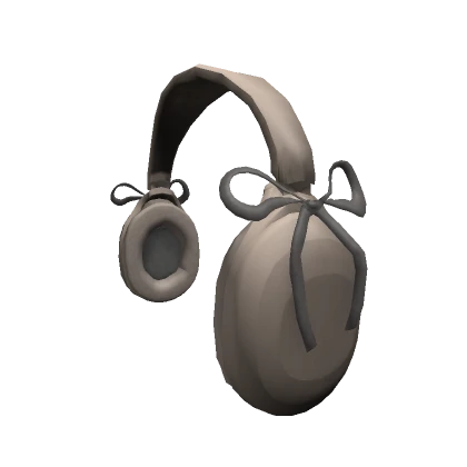 Brown Headphones w/ Dainty Black Bows