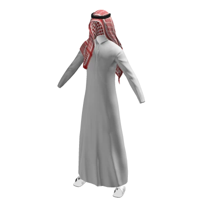 Sheikh Outfit White Kandura Thawb Traditional Arab