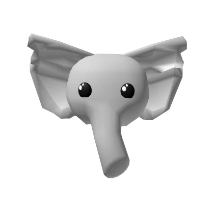 Gray Elephant Baby Pet Head Animal Grey