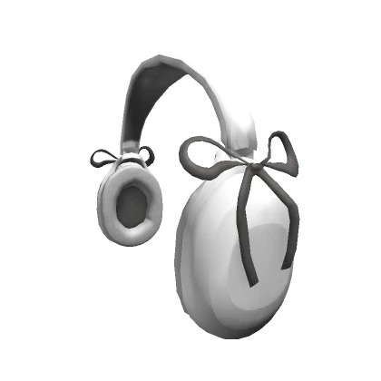 White Headphones w/ Dainty Black Bows