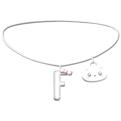 ♡ f initial kitty necklace 3.0