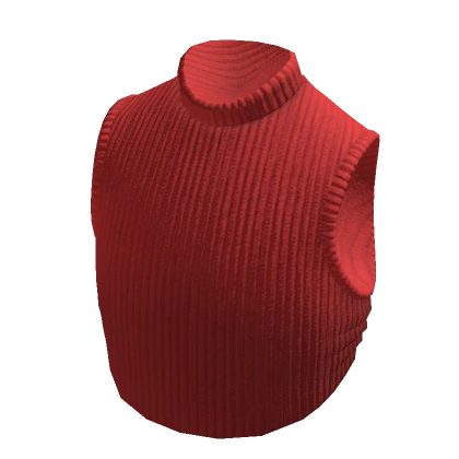 Crop Wool Turtleneck Red