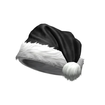 Cozy Black Christmas Santa Hat