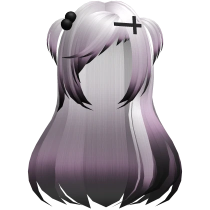 🤍 dramatic scene side swept bangs purple black