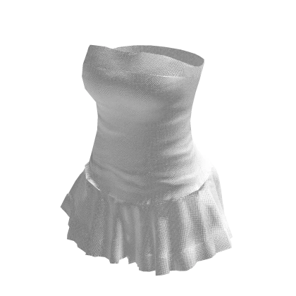Boho ruffle dress summer white