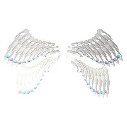 Angelic White Jewelled Wings