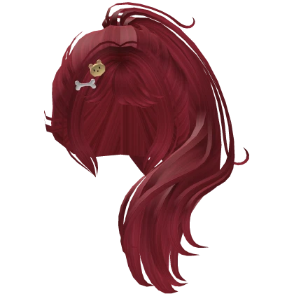 Puppycorn Red Wavy Ponytail Hair w/ Pins - RBCs