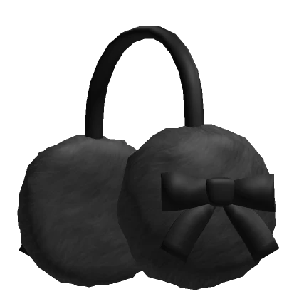 Y2K Black Bow Earmuffs