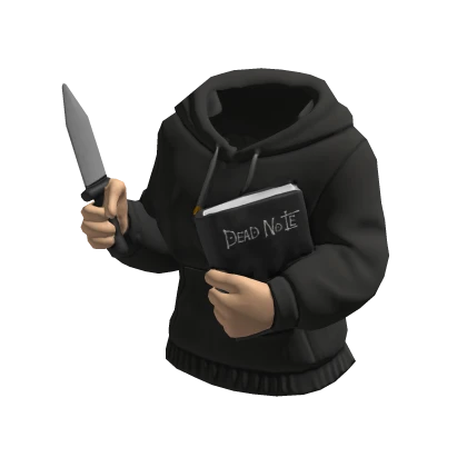 notebook and knife holdable posed sweater