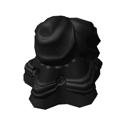 Elegant Black Rose Rococo Black Train Skirt