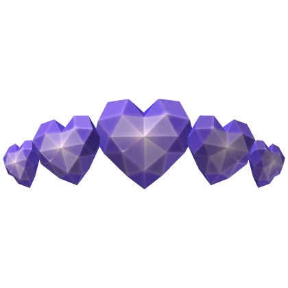 Purple Shimmering Heart Crown